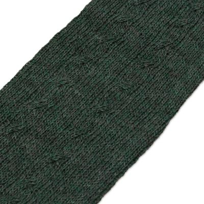 Alternate image for 100 Baby Alpaca Loden Green Knit Fingerless Mitts From Peru Luscious Twist in Green