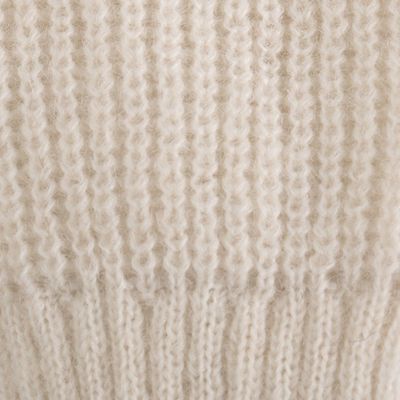 Alternate image for Knit Alpaca and Wool Blend Fingerless Mitts in Natural Ivory Natural Epoch