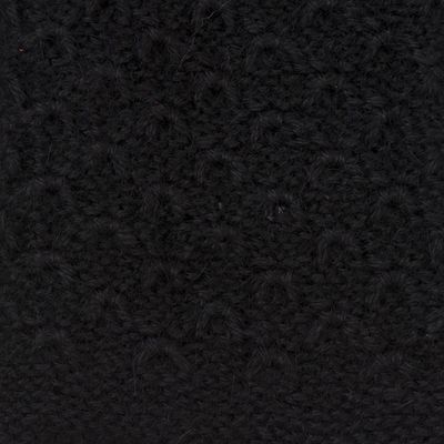 Alternate image for Patterned 100 Baby Alpaca Fingerless Mitts in Black Passionate Pattern in Black