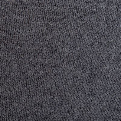 Alternate image for Knit Alpaca Blend Ruana with Textured Crochet Finish in Blue Steel Blue