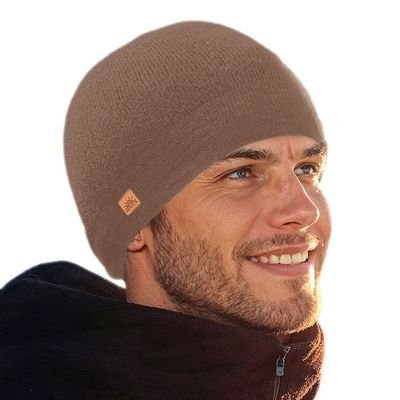 Alternate image for Unisex Soft Alpaca Blend Knit Hat in Sepia Brown Sepia Minds