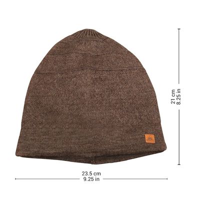 Alternate image for Unisex Soft Alpaca Blend Knit Hat in Sepia Brown Sepia Minds
