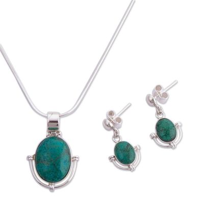 Alternate image for Chrysocolla jewelry set Mystique