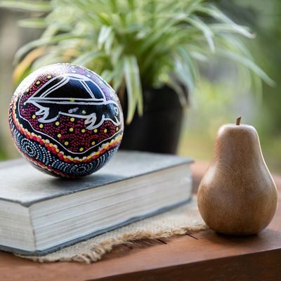 Alternate image for Turtle-Themed Coconut Shell Percussion Instrument from Bali Swimming Turtle