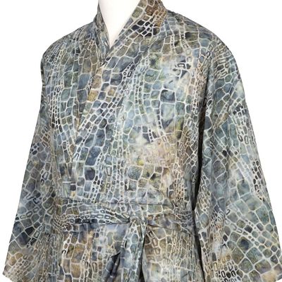 Alternate image for Mens Hand Made Batik Robe Bull Snake