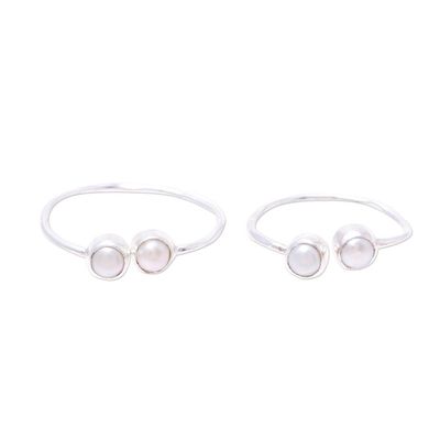 Alternate image for Cultured Pearl Toe Rings Crafted in India Twin Elegance