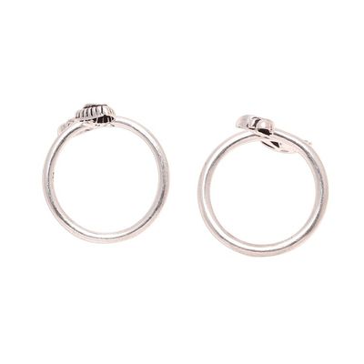 Alternate image for Cultured Pearl and Sterling Silver Toe Rings from India Twin Glory