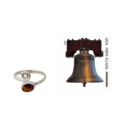 Alternate image for Tigers Eye Sterling Silver Toe Rings from India Pair Insight