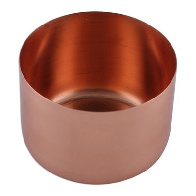 Alternate image for Handcrafted Polished Decorative Copper Flower Pot from India Copper Charm