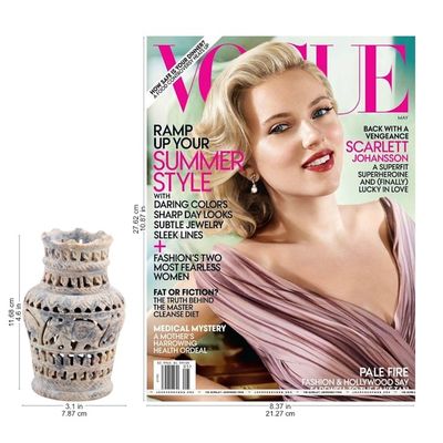 Alternate image for Decorative Soapstone Elephant and Floral Vase Royal Symphony