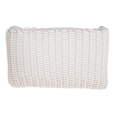 Alternate image for Handwoven Recycled Cord Cosmetic Bag in Snow White Eco Weave in Snow White