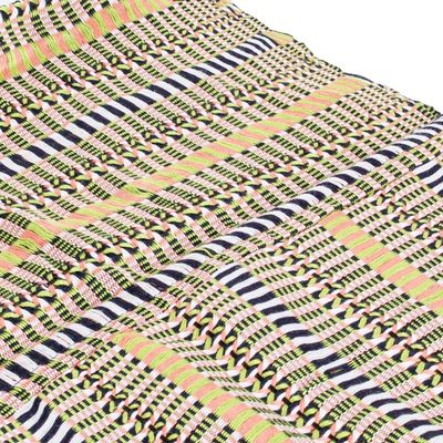 Alternate image for Guatemalan Artisan-Made Handwoven Cotton Poncho with Fringes Path to Bliss