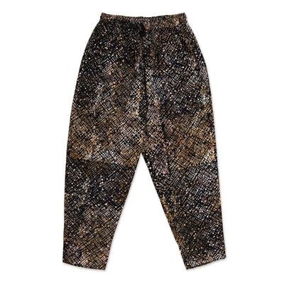 Alternate image for Printed Mens Cotton Pants in Brown from Bali Faraway Stars