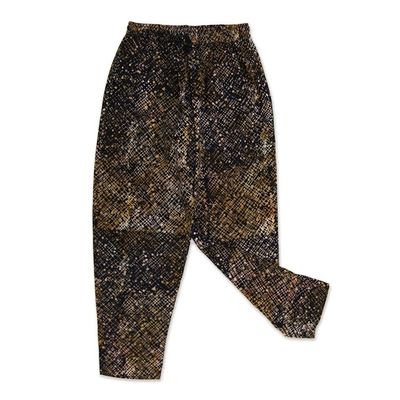 Alternate image for Printed Mens Cotton Pants in Brown from Bali Faraway Stars