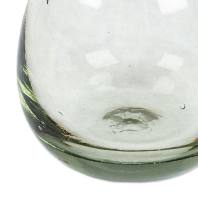 Alternate image for Handblown Wavy Drop-Shaped Recycled Glass Incense Diffuser Wavy Essences