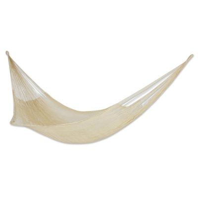 Alternate image for Hand Woven Natural Fiber Beige Hammock Double Sansevieria