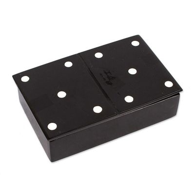 Alternate image for 28-Piece Marble Domino Game With Storage Box Mexico Mexican Family Night