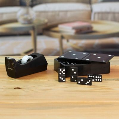 Alternate image for 28-Piece Marble Domino Game With Storage Box Mexico Mexican Family Night