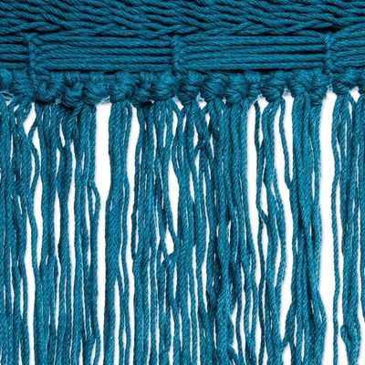 Alternate image for Fringed Teal Hammock from Mexico Triple Caribbean Blue Cascade