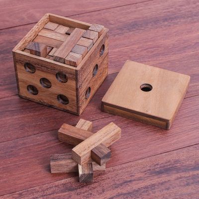 Alternate image for Raintree Wood Cube Puzzle from Thailand Cube Challenge