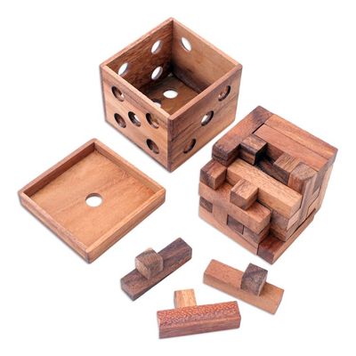 Alternate image for Raintree Wood Cube Puzzle from Thailand Cube Challenge