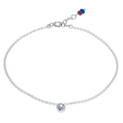Alternate image for Ringing Bell Sterling Silver and Quartz Anklet from Thailand Nice Ring