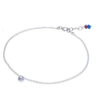 Alternate image for Ringing Bell Sterling Silver and Quartz Anklet from Thailand Nice Ring