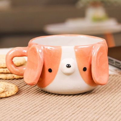 Alternate image for Handmade Dog-Themed Ceramic Beagle Demitasse from Thailand Beagle Demitasse