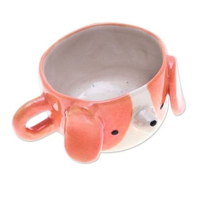 Alternate image for Handmade Dog-Themed Ceramic Beagle Demitasse from Thailand Beagle Demitasse
