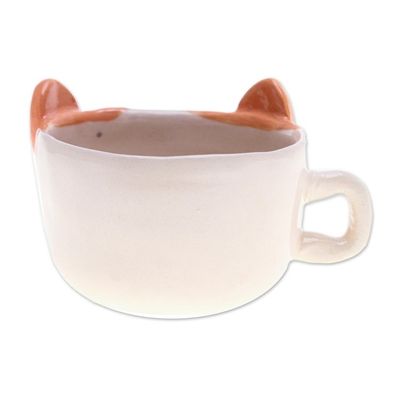 Alternate image for Dog-Themed Ceramic Corgi Demitasse Handcrafted in Thailand Corgi Demitasse