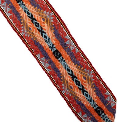 Alternate image for Handwoven Geometric-Patterned Cotton Wrap Belt Suyo