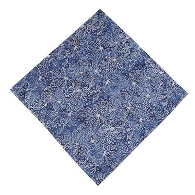 Alternate image for Leafy-Patterned 6-Piece Midnight Blue 100 Cotton Napkin Set Midnight Banquet