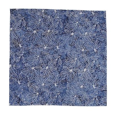 Alternate image for Leafy-Patterned 6-Piece Midnight Blue 100 Cotton Napkin Set Midnight Banquet