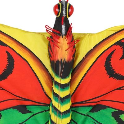 Alternate image for Hand-Painted Nylon and Bamboo Vibrant Butterfly Kite Autumnal Butterfly
