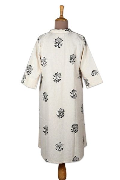 Alternate image for Hand Block-Printed Cotton Shift Dress A Stitch in Time