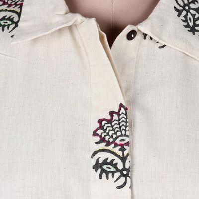 Alternate image for Hand Block-Printed Cotton Shift Dress A Stitch in Time