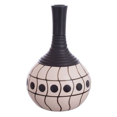 Alternate image for Wave Motif Chulucanas Ceramic Decorative Vase from Peru Chulucanas Waves