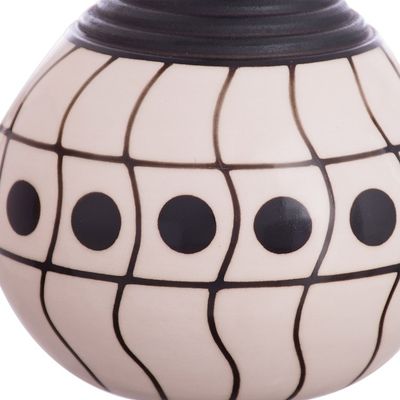 Alternate image for Wave Motif Chulucanas Ceramic Decorative Vase from Peru Chulucanas Waves