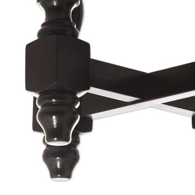 Alternate image for Fair Trade Cedar Wood Leather Brown Stool Colonial Guard