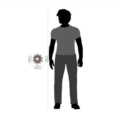 Alternate image for Round Wall Mirror with Floral Reverse Painted Glass Cuzco Meadow