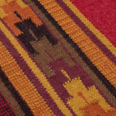Alternate image for Inca-Inspired Wool Area Rug from Peru 2x3 Inca Empire