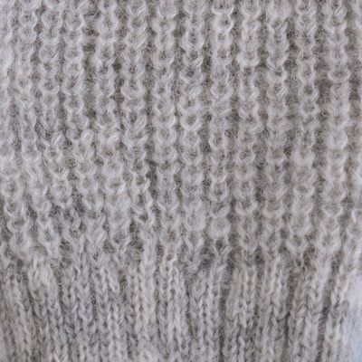 Alternate image for Knit Alpaca and Wool Blend Fingerless Mitts in Dove Grey Dove Grey Epoch