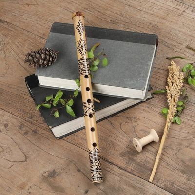 Alternate image for Hand Made Bamboo Wind Instrument from Indonesia Nightfall Serenade