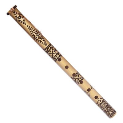 Alternate image for Hand Made Bamboo Wind Instrument from Indonesia Nightfall Serenade