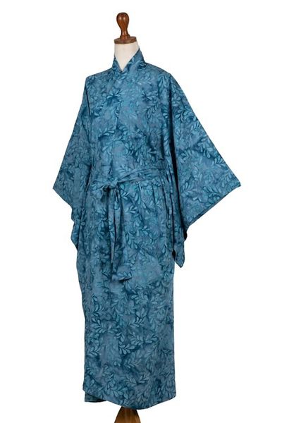 Alternate image for Womens Batik Patterned Robe Garden of Illusion