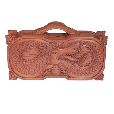 Alternate image for Wood backgammon set Basuki Dragon