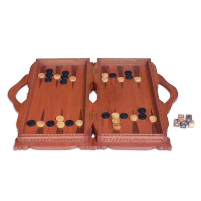Alternate image for Wood backgammon set Basuki Dragon