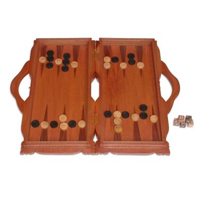 Alternate image for Wood backgammon set Basuki Dragon