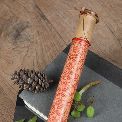 Alternate image for Handmade Bamboo Flute Bali Rose