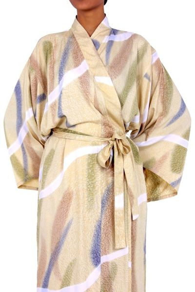 Alternate image for Womens Batik Patterned Robe Sweet Nuance